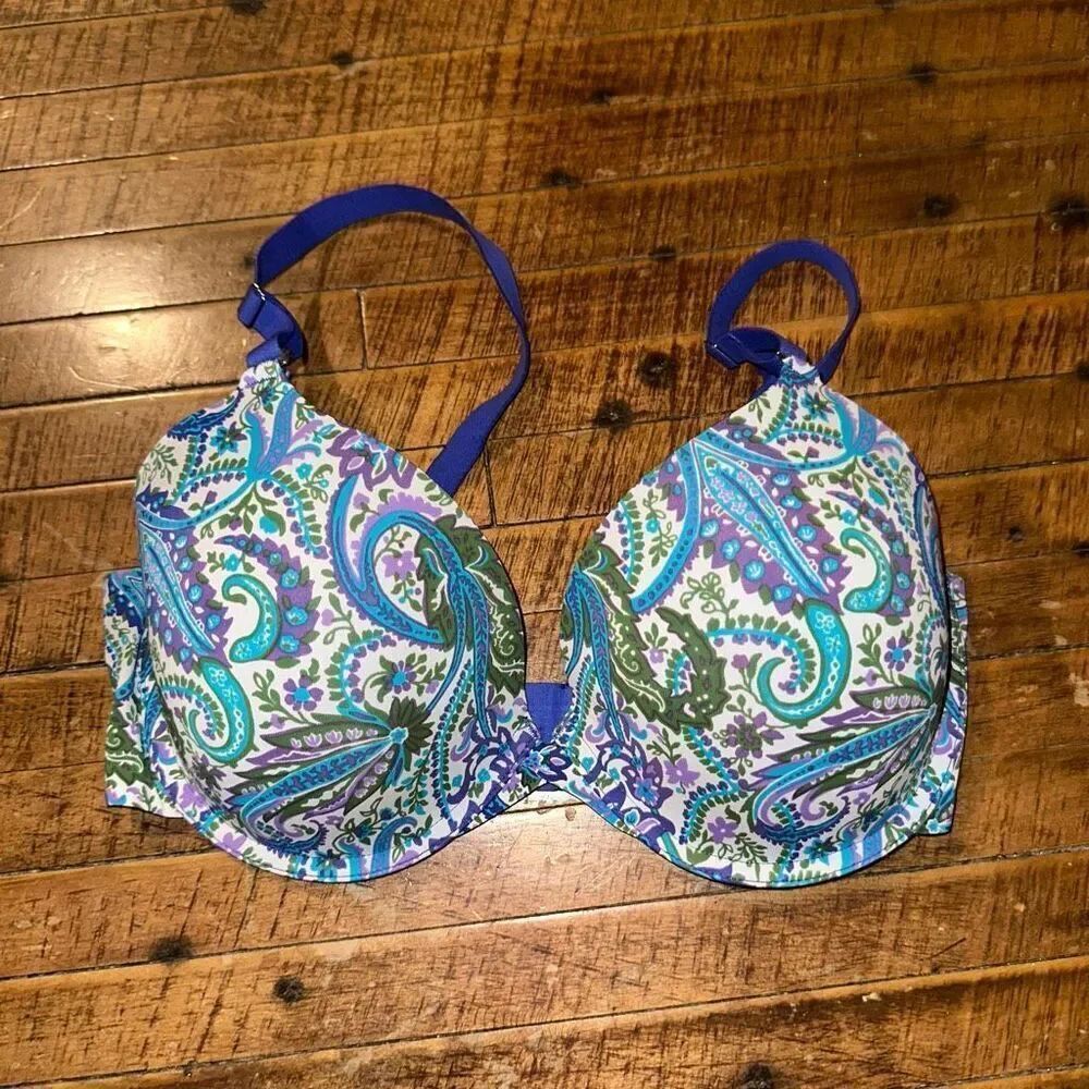Soma blue paisley 38C full coverage bra